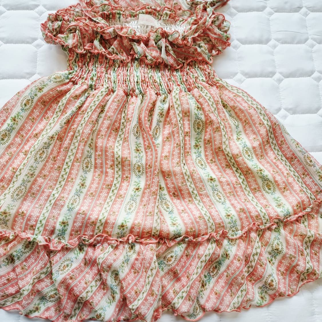 Liz Lisa(리즈리사) 보더 플라워 셔링 튜닉 상품이미지3