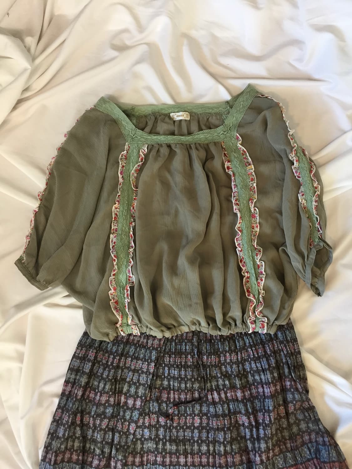 잔꽃 레이스 탑 상품이미지5