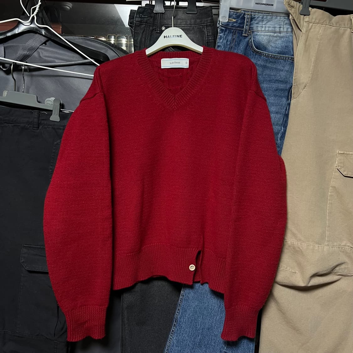 웨이비니스 브이넥 니트 상품이미지3