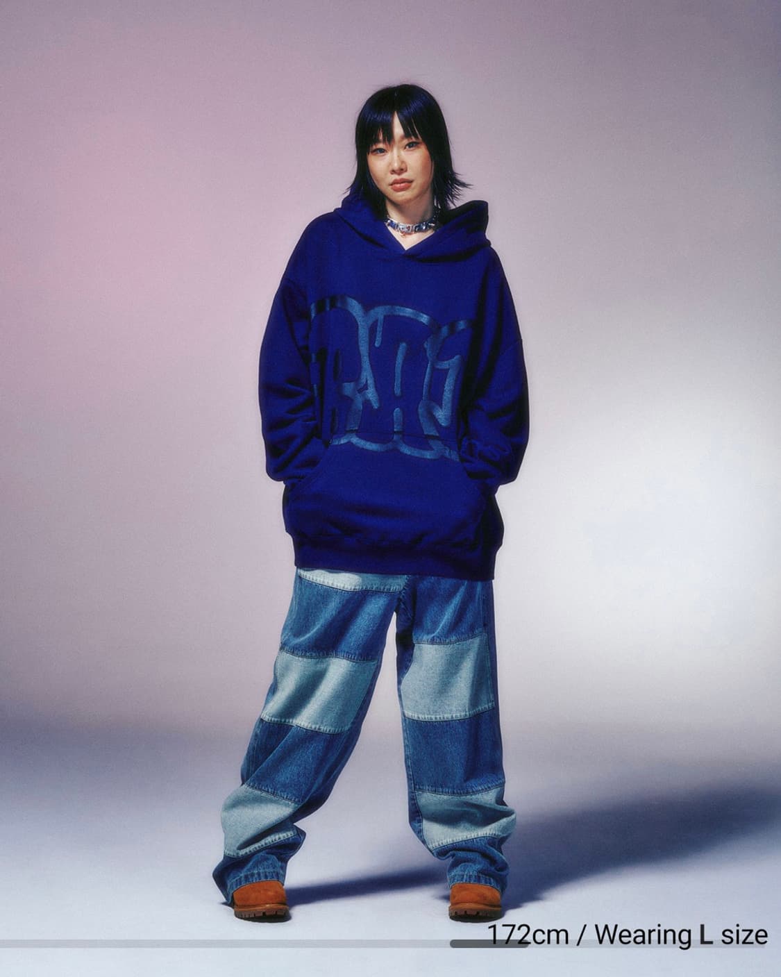 새상품 나이스고스트클럽 네이비 후드티 bad 그래피티 s사이즈 상품이미지2