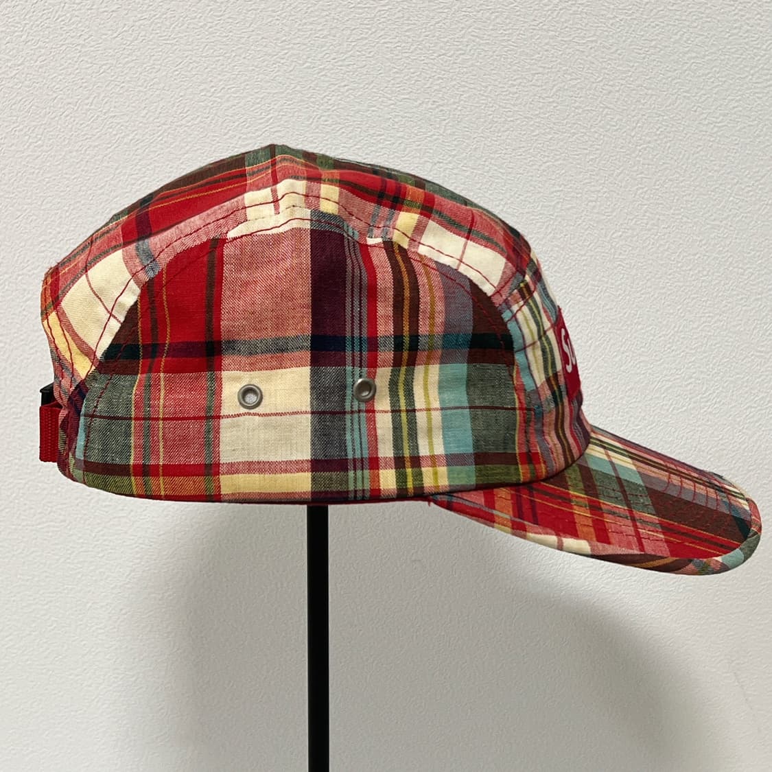 슈프림 2005 레드 체크 패턴 5패널 캠프캡  상품이미지5