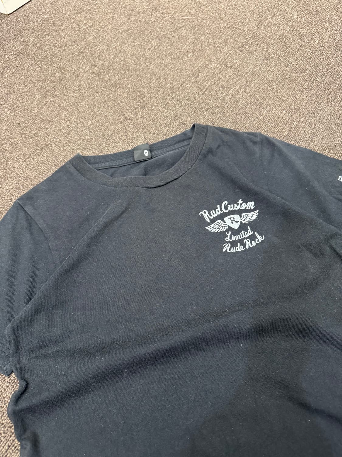 OS)Rad Custom 빈티지 프린팅 여성 블랙 반팔 상품이미지2