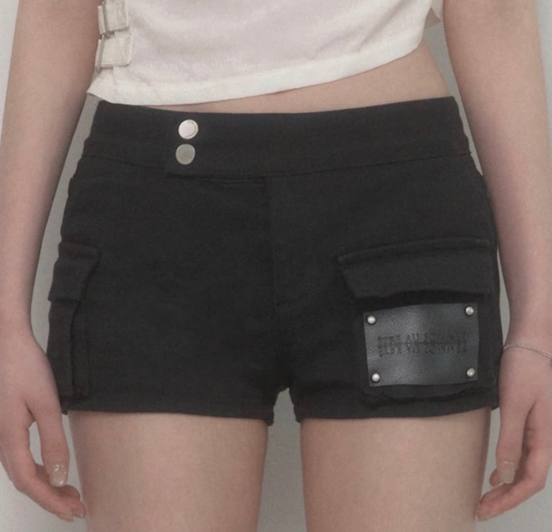 에트오소메 레더패치카고숏팬츠 2사이즈 상품이미지1