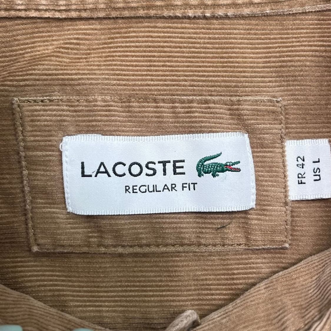 LACOSTE 코듀로이 셔츠 US L 상품이미지5