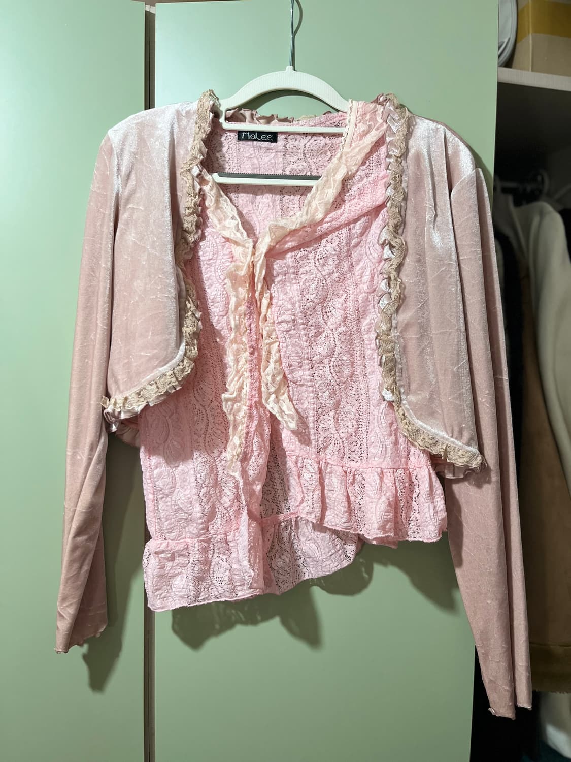 히메 갸루 핑크 상의 세트 상품이미지1