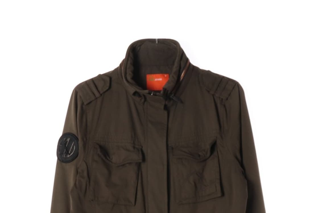 에비수 진 카키 브라운 패치 필드 자켓 M 상품이미지4