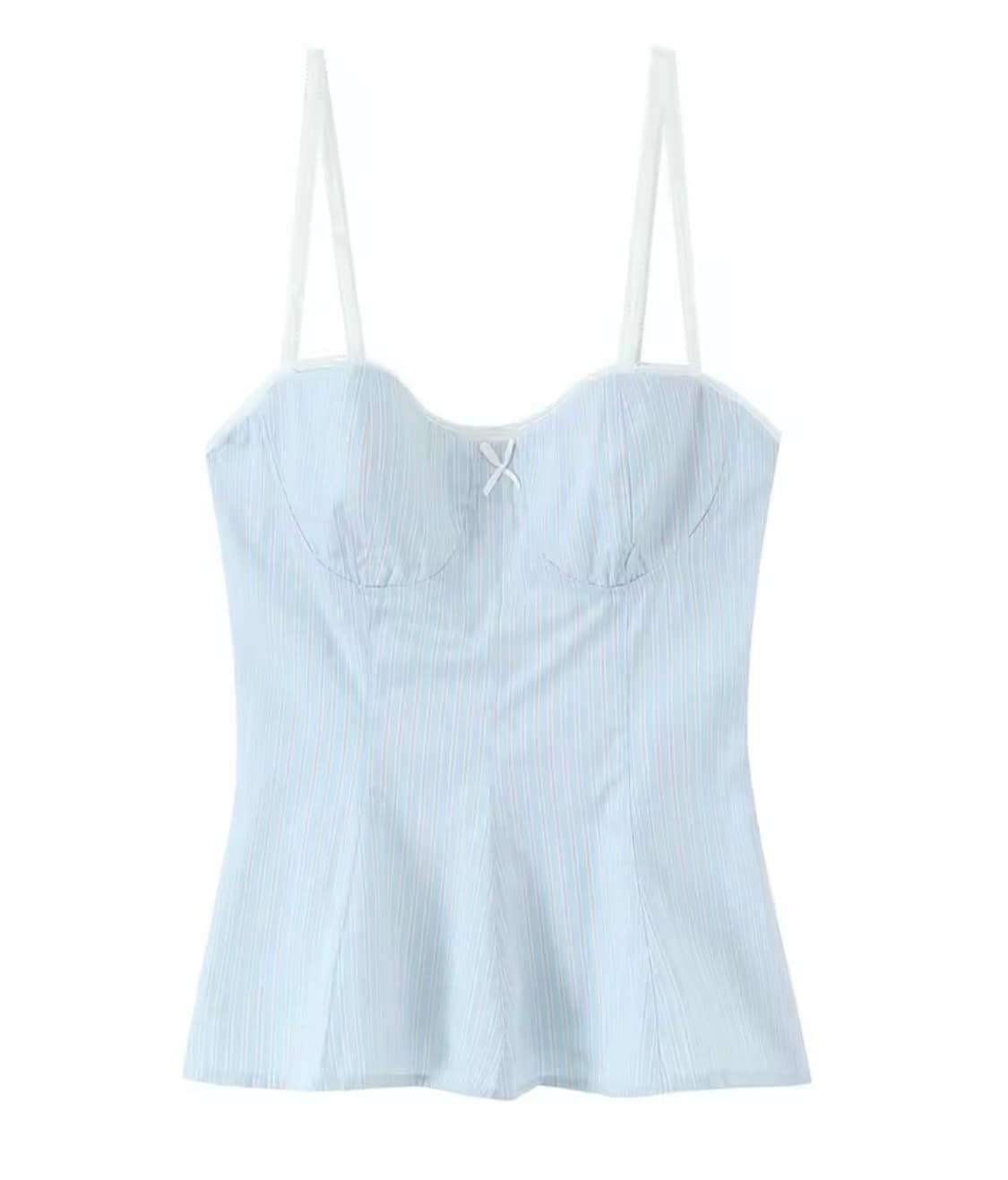 ZARA 자라 리본 매듭 페플럼 포플린 탑 소라, 자라 레이스 탑 상품이미지7