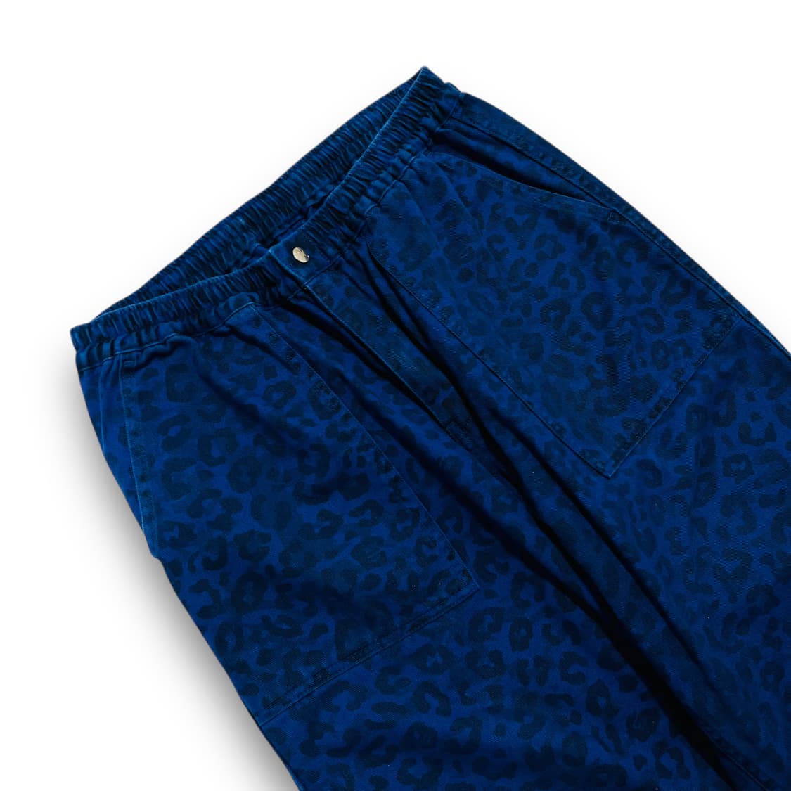 엑스 라지 블루 레오파드 올드스쿨 와이드 코튼 팬츠 상품이미지3