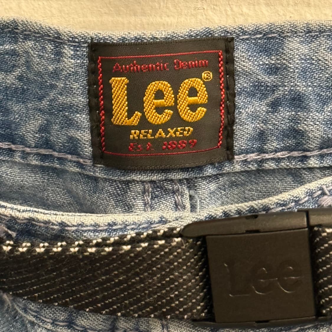 리(Lee) 데님 와이드 벨트 팬츠 (M) 상품이미지2