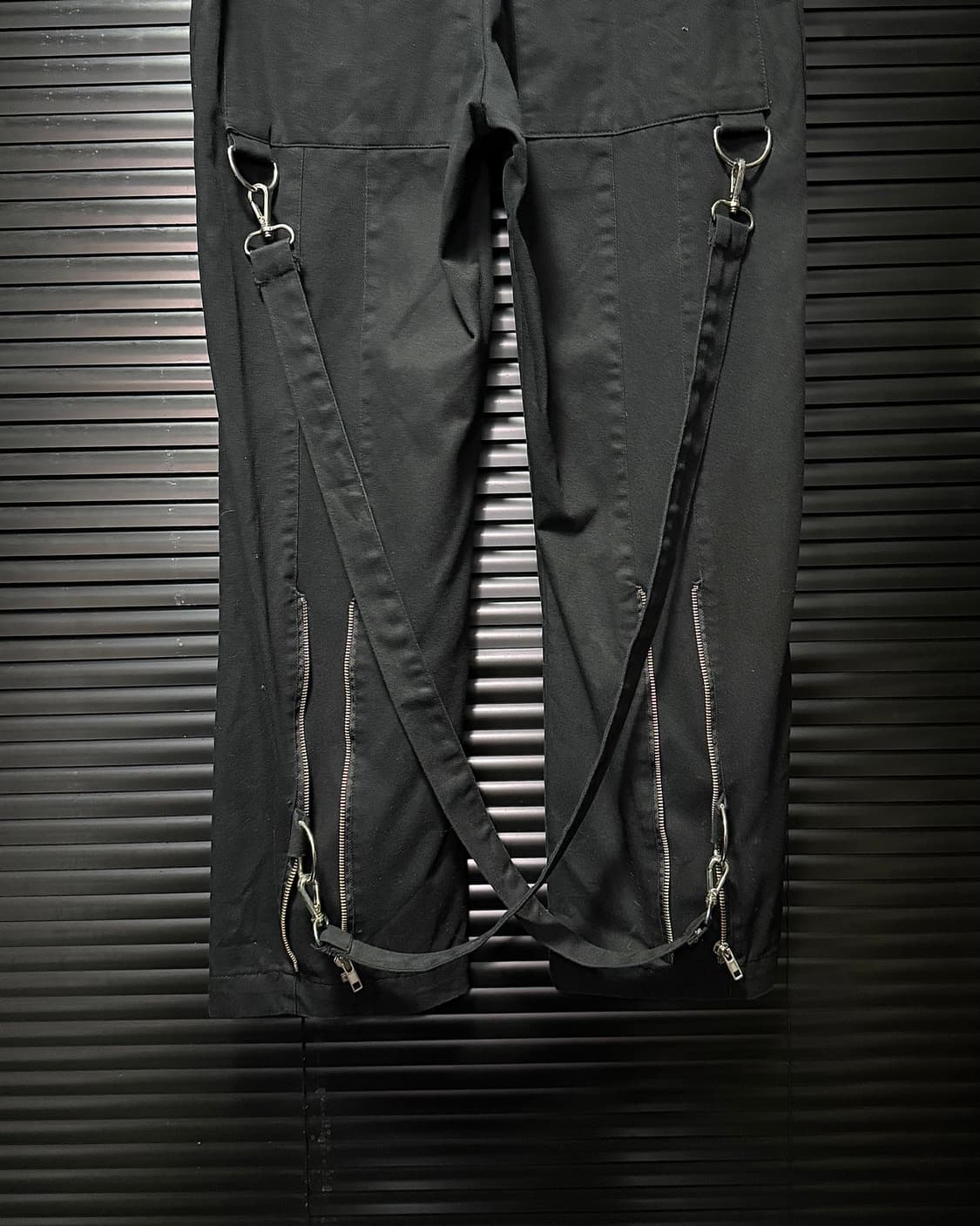 마에다 류토 벨트 고리 사슬 블랙 고스 펑크 로리 갸류 와이드 조거 밴딩 상품이미지1