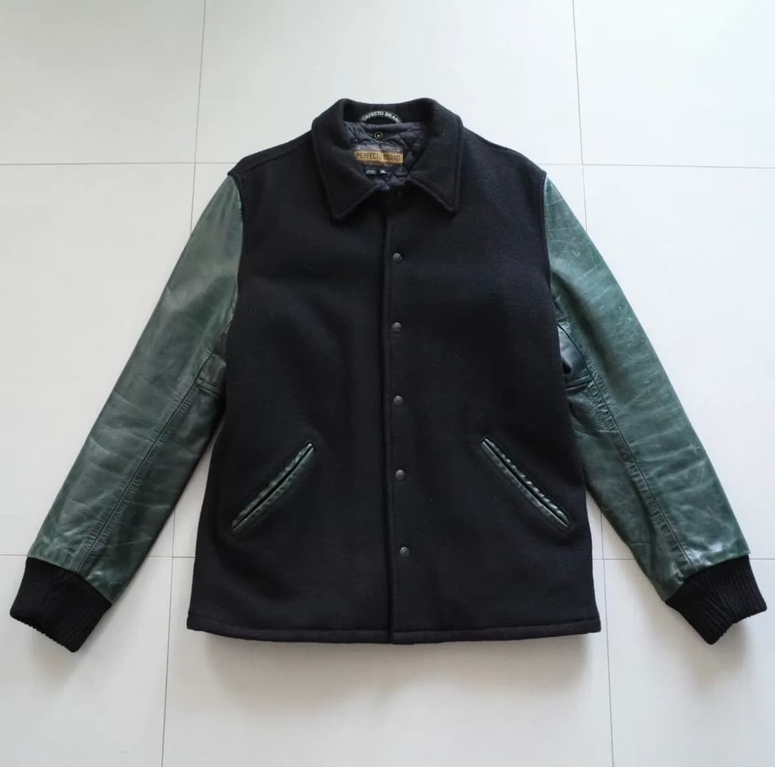 00s 쇼트 퍼펙토 울레더 바시티자켓 USA 상품이미지1