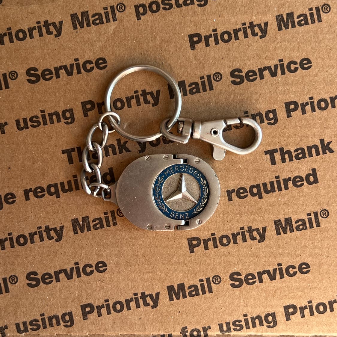 90s vtg Mercedes-Benz Metal Keyring 상품이미지2