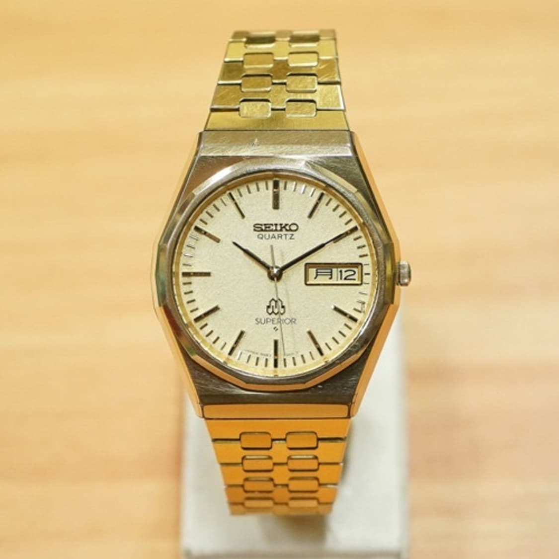 70s 세이코 슈페리어 9983-7000 금장 트윈쿼츠 시계 상품이미지1