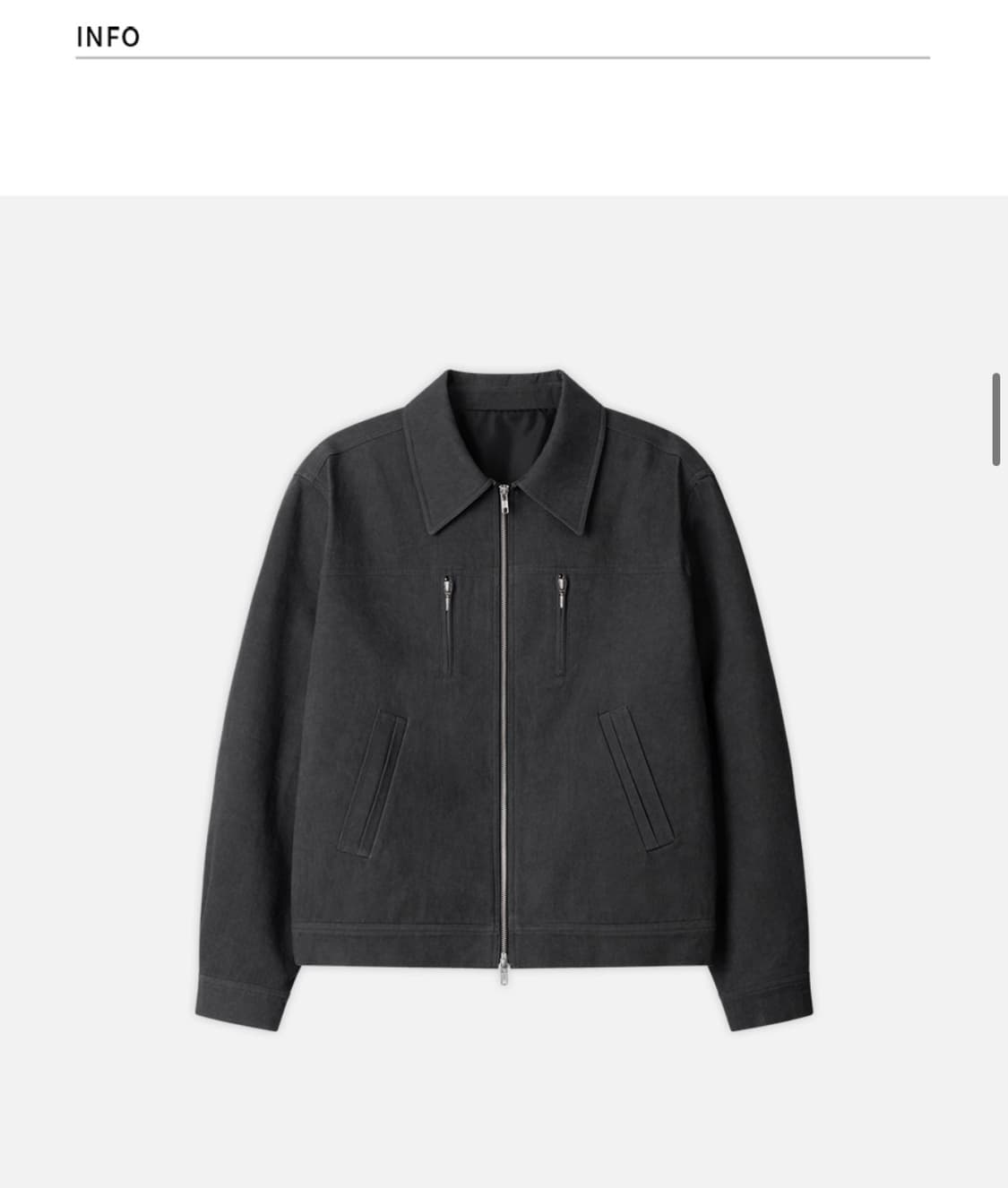 (새상품)(L)드로우핏 [서강준 PICK]페이드 다잉 코튼 블루종 자켓 상품이미지8