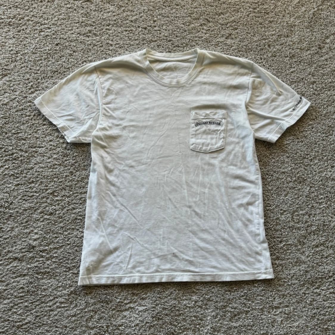 크롬하츠 스크롤 로고 포켓 반팔티 L 상품이미지3