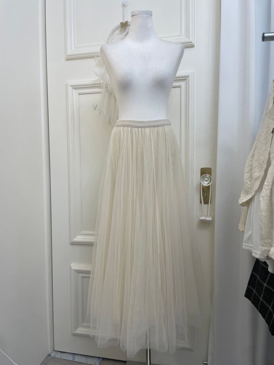 ivory lovely ballerina tule long skirt 상품이미지1