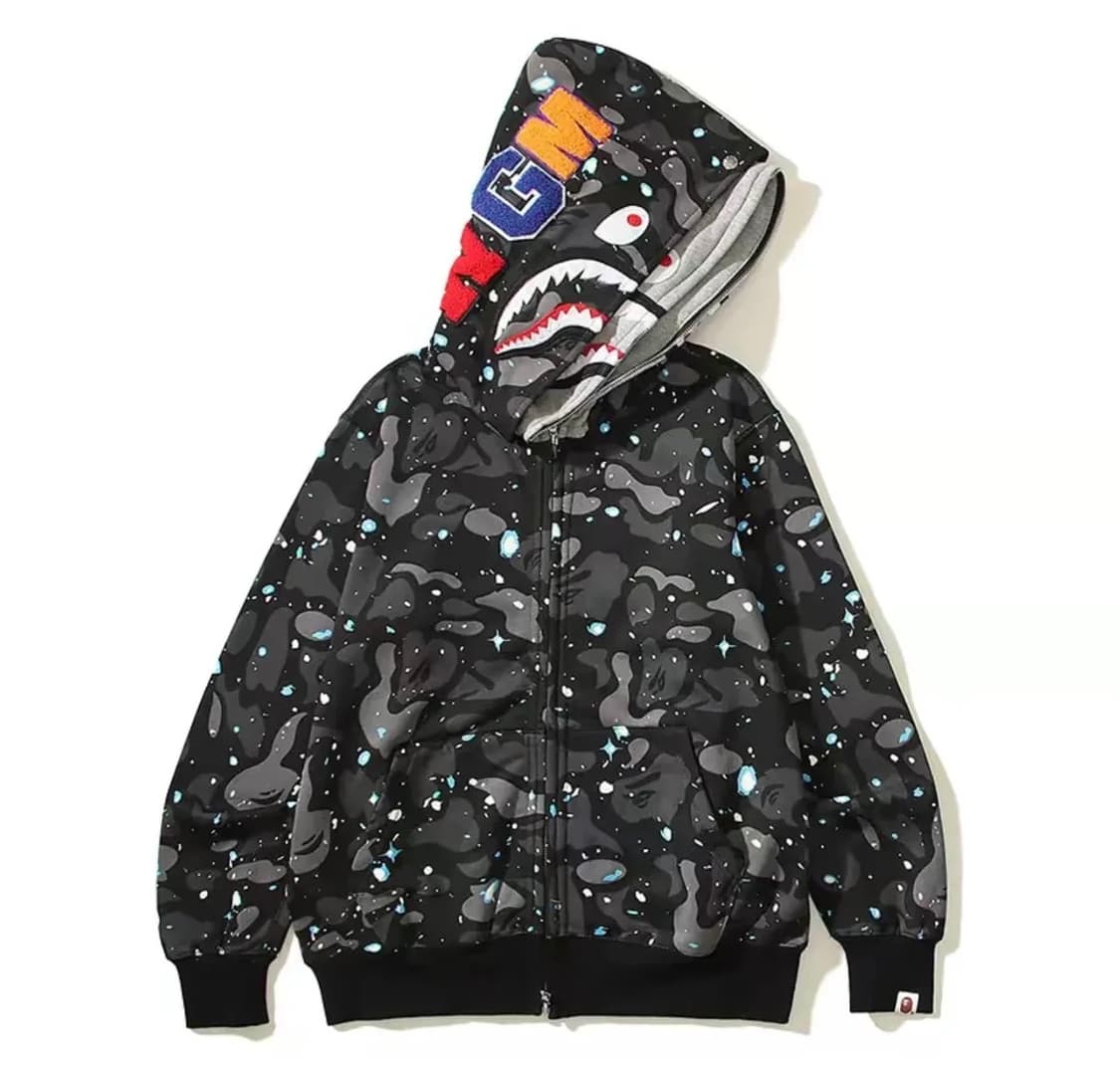 베이프 스페이스 더블샤크 흑계,그레이 xl 새상품 상품이미지1