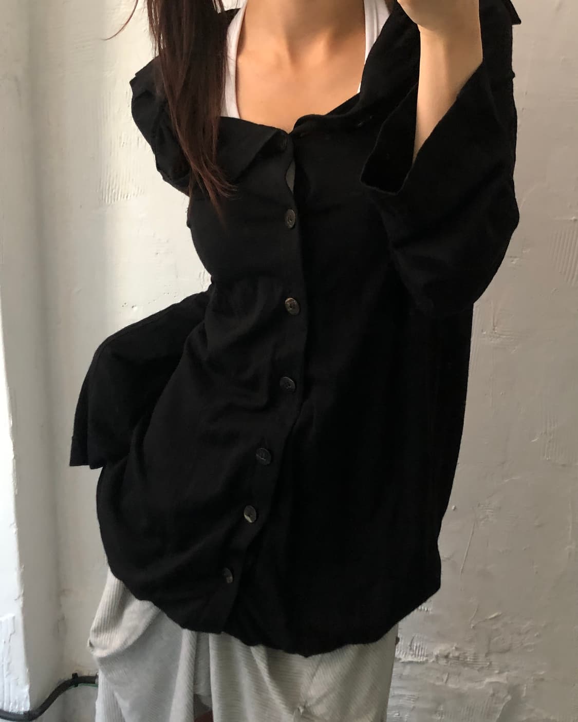Junya Watanabe 준야와타나베 카라 버튼 롱 가디건 상품이미지1