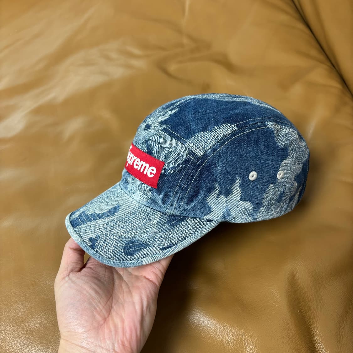 Supreme 슈프림 데님 캠프캡 모자 (Washed Denim) 상품이미지4