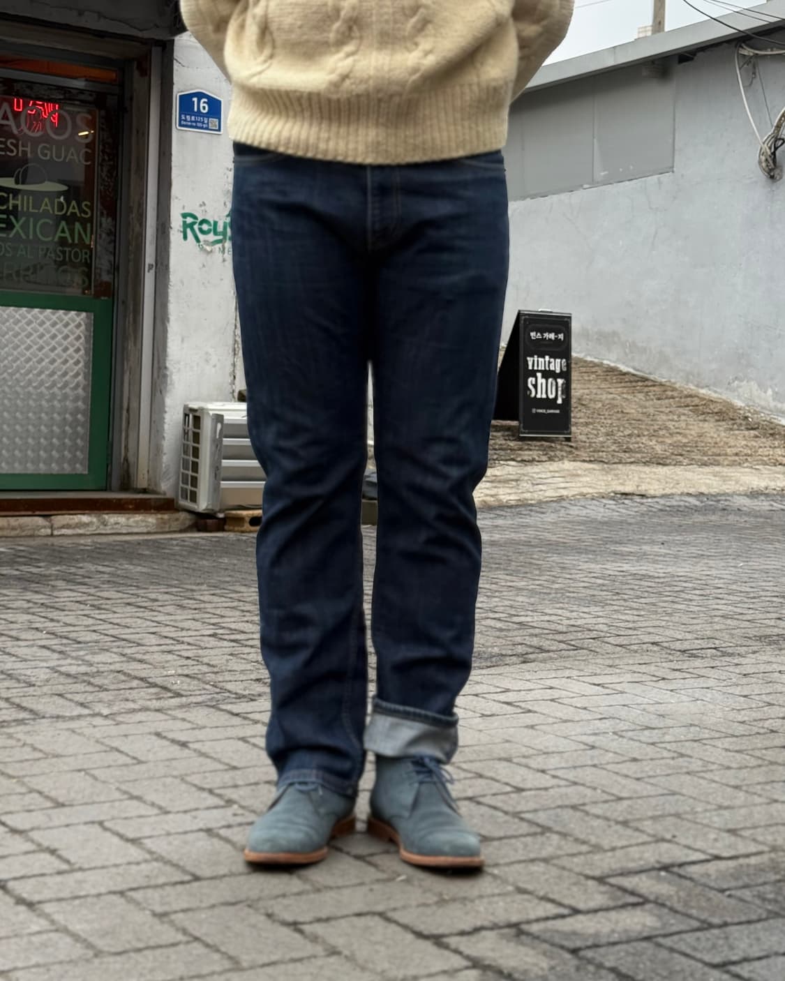 리바이스 505 레귤러 핏 데님 팬츠 32 상품이미지7