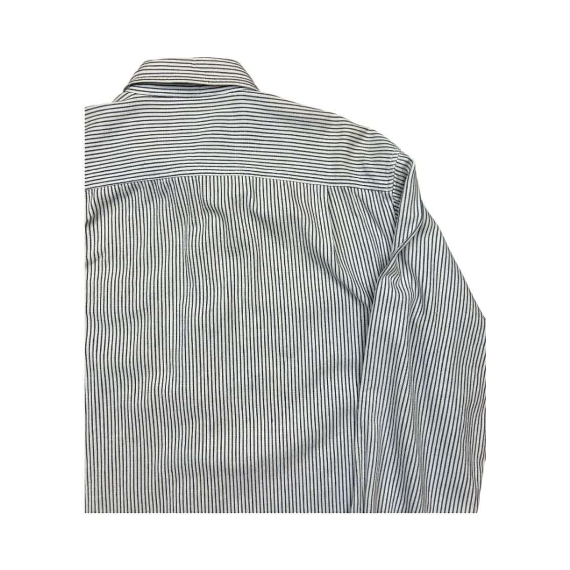 L) 빈티지 JPN 화이트 네이비 스트라이프 코튼 셔츠 TS-042 상품이미지5