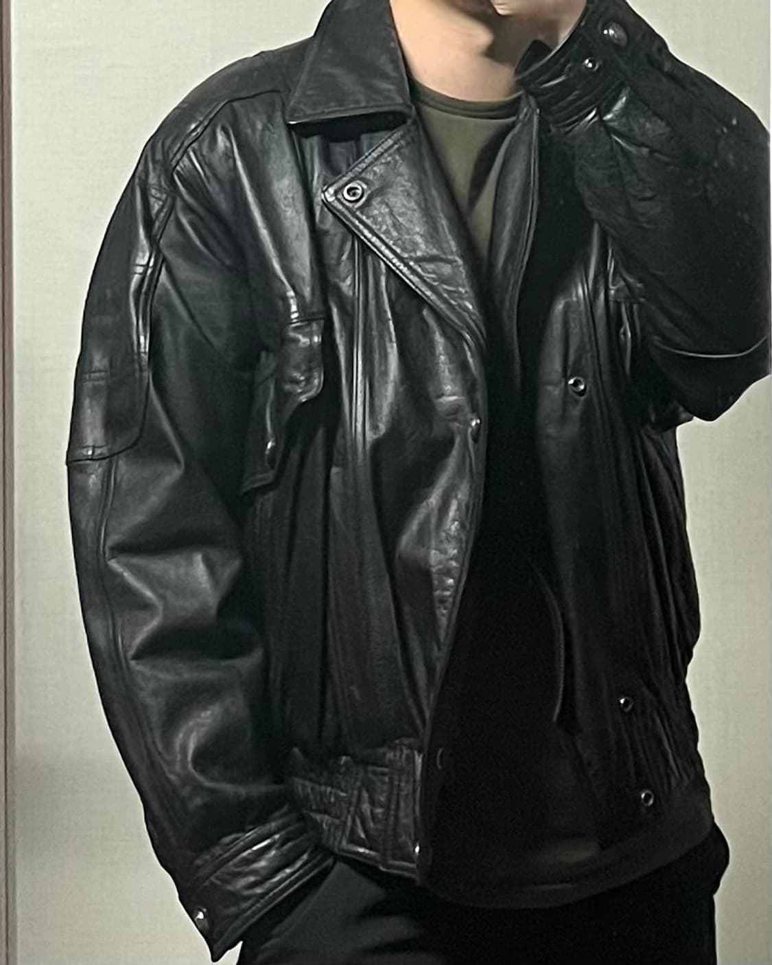 유니온베이 소가죽 봄버 자켓 상품이미지1