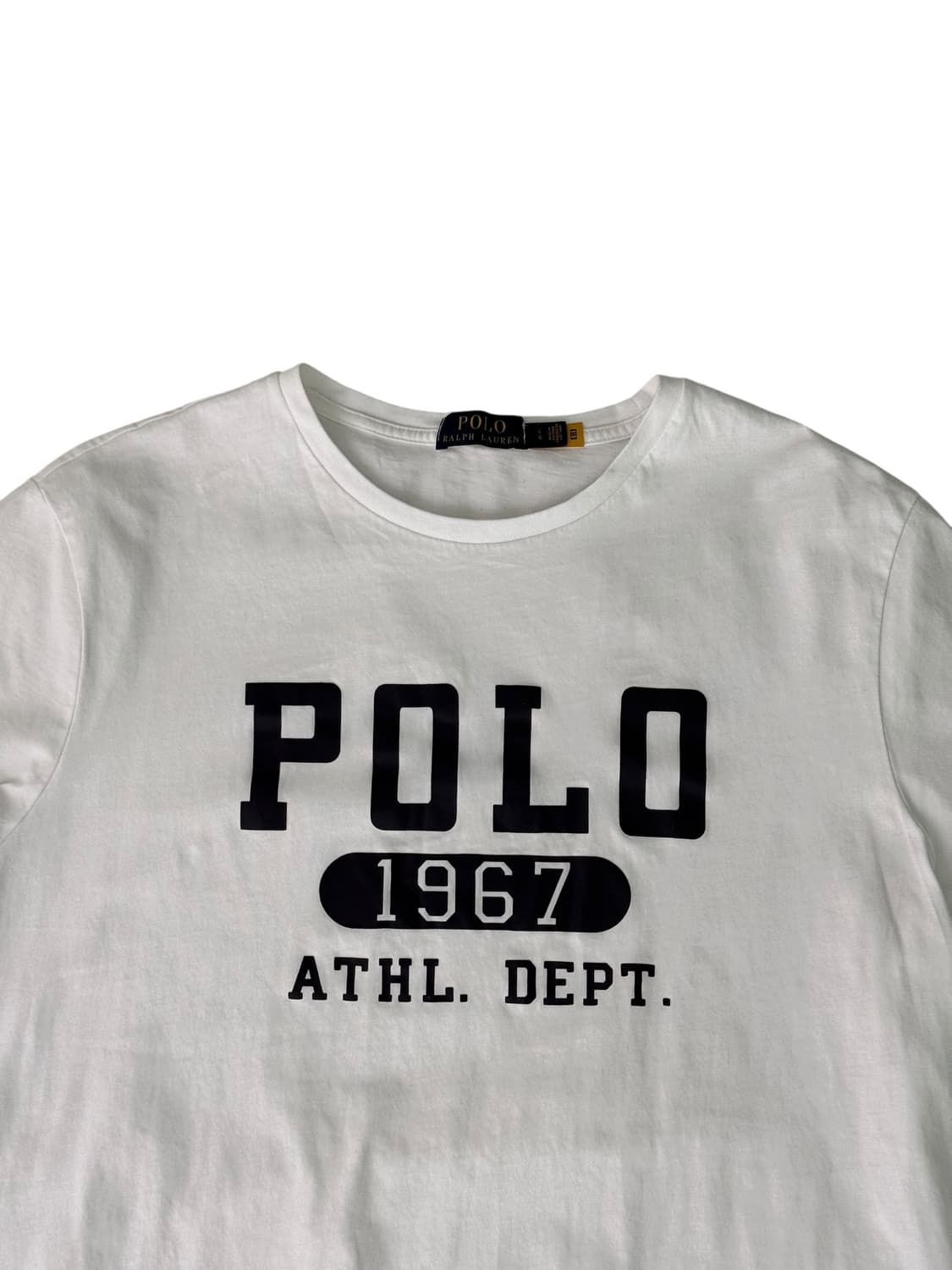 폴로 화이트 네이비 로고 반팔티 상품이미지6