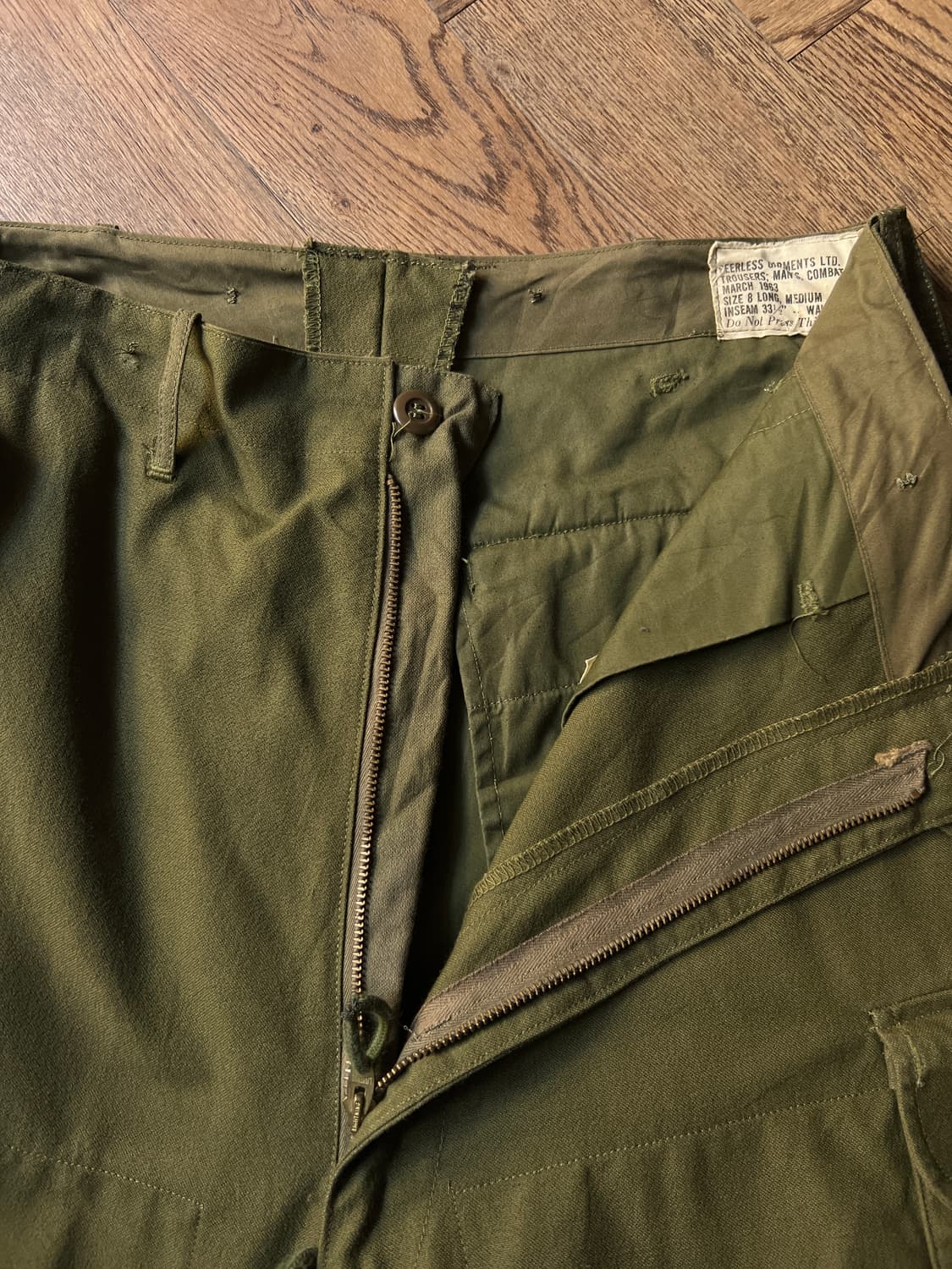 [34]60's 오리지널 캐나다군 필드 카고 팬츠 상품이미지3