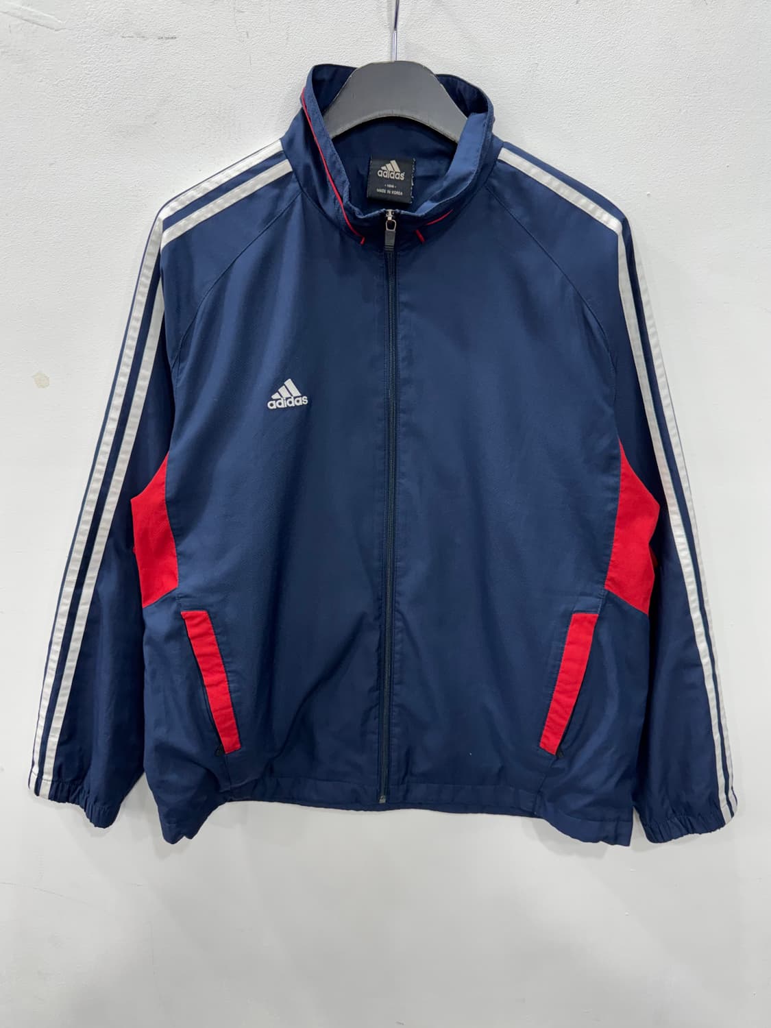 아디다스 삼선 바람막이 네이비 상품이미지1