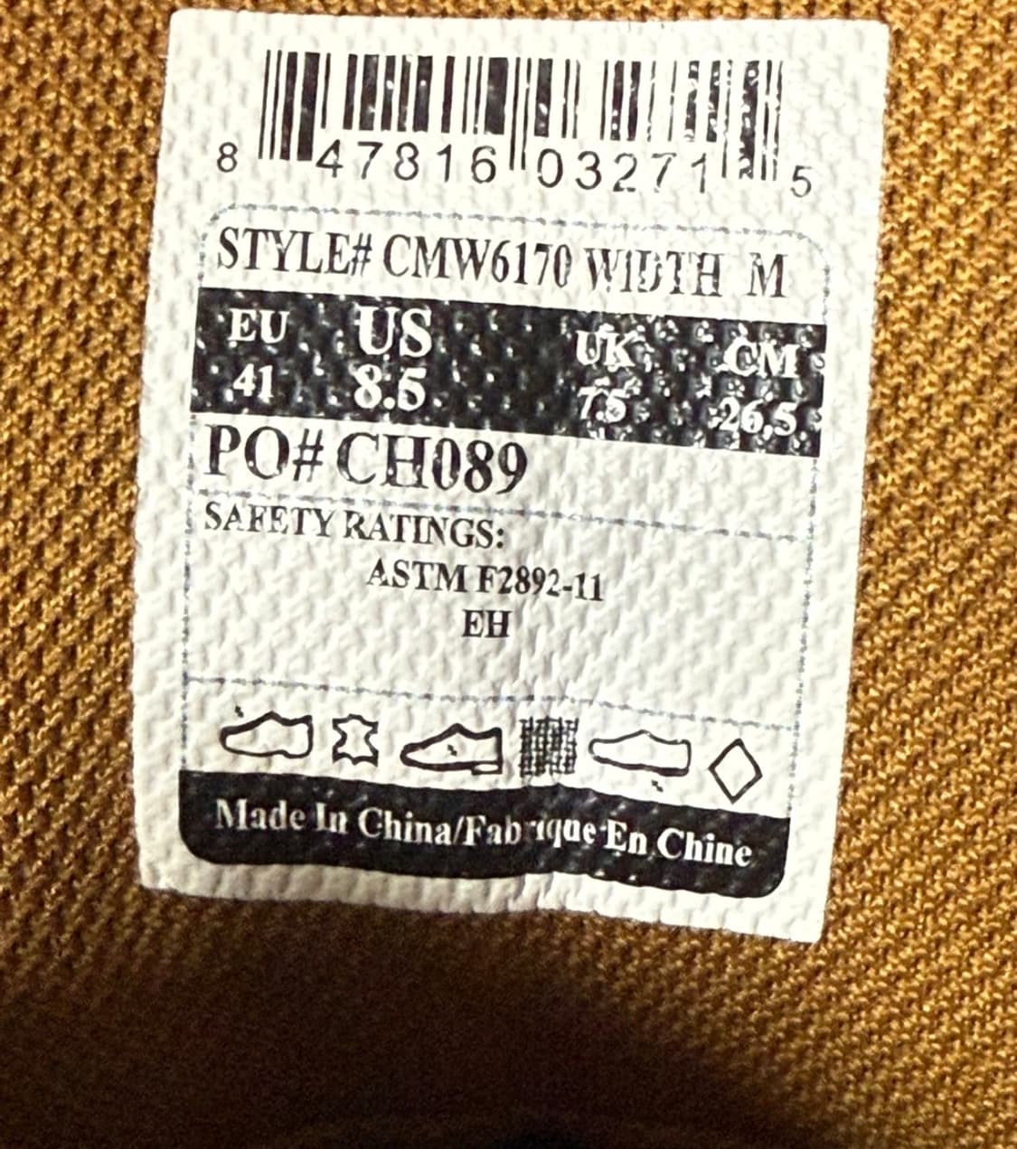 칼하트 목토 부츠 (uk8.5) 상품이미지3