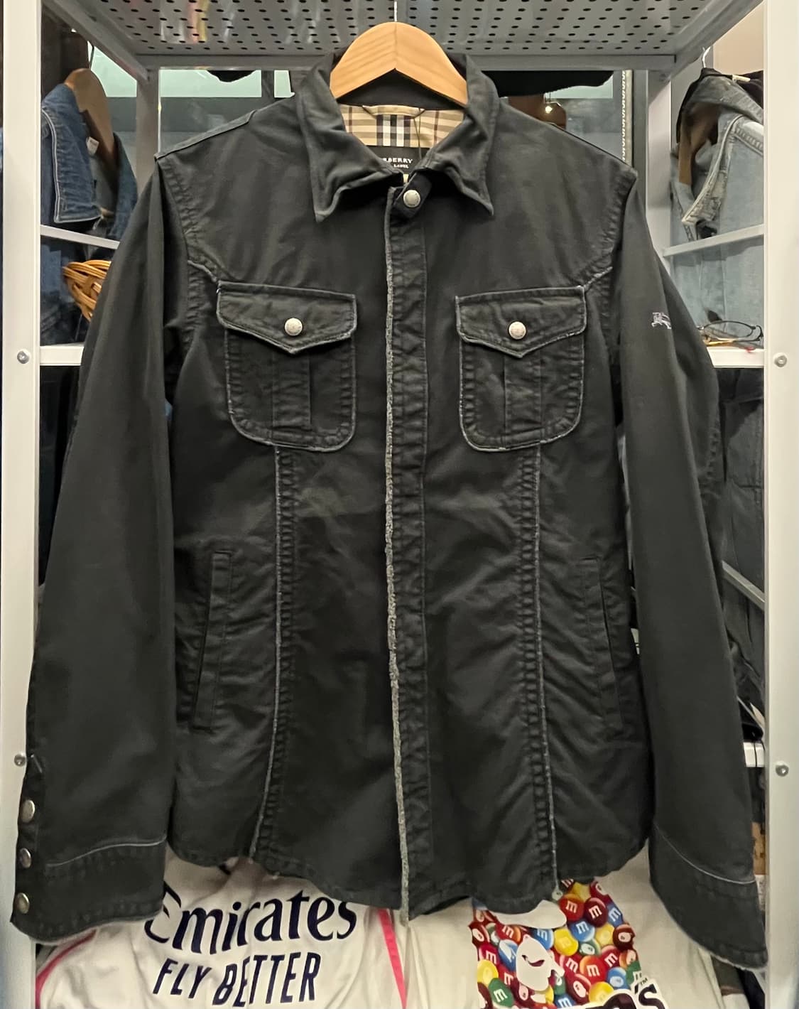 버버리 블랙 라벨 블랙 셔츠 자켓 상품이미지1