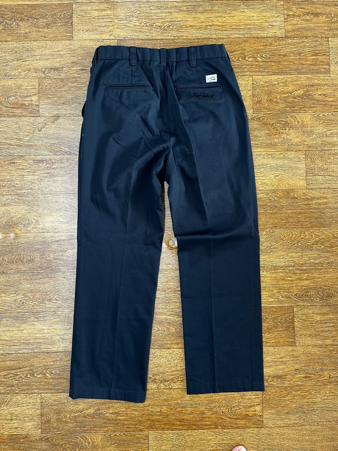 와코마리아 코튼 슬랙스 팬츠 / 블랙 - M (32) 상품이미지3