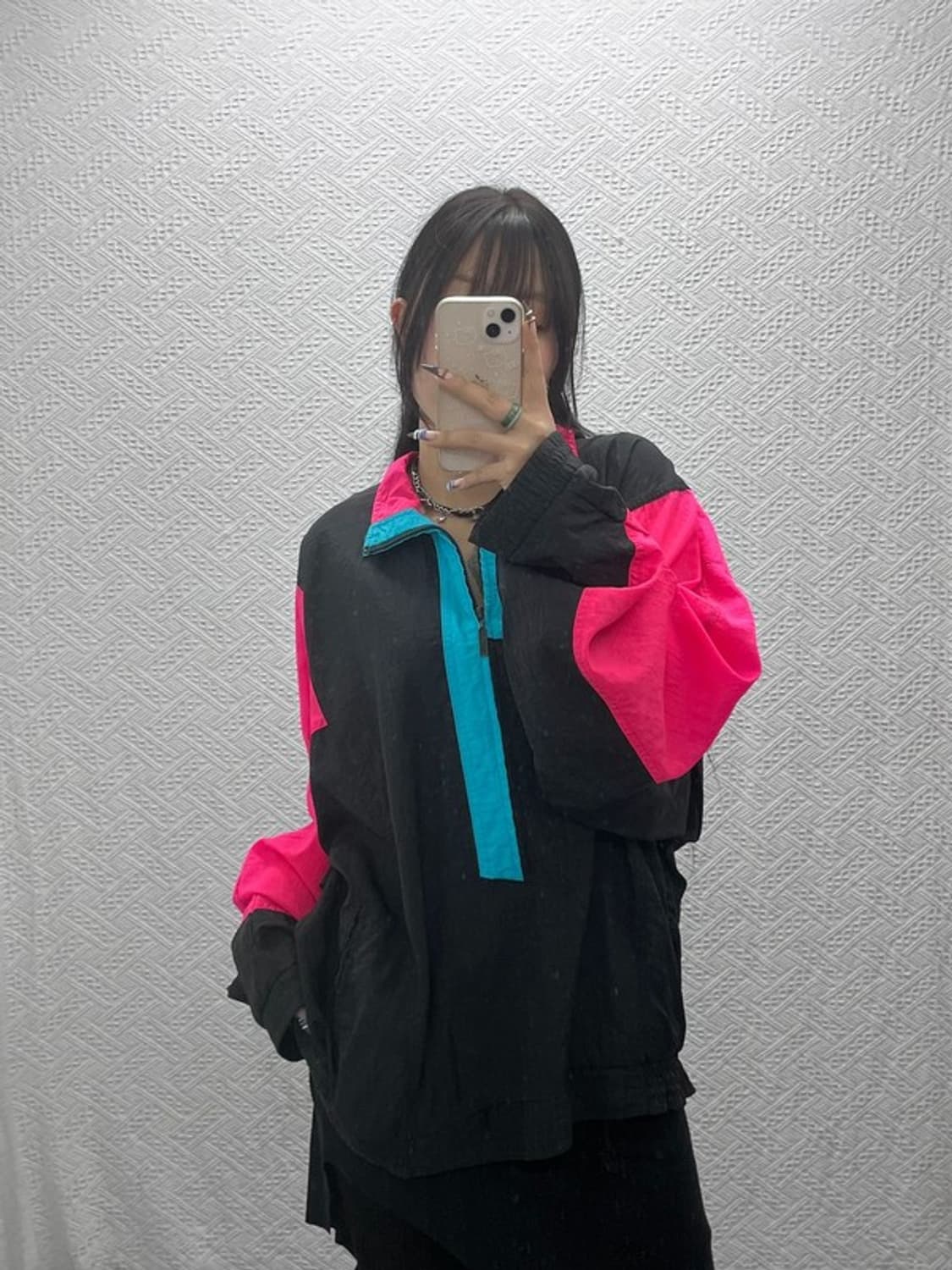 푸마 올드스쿨 레트로 멀티컬러 아노락 바람막이 XL C07854 상품이미지1