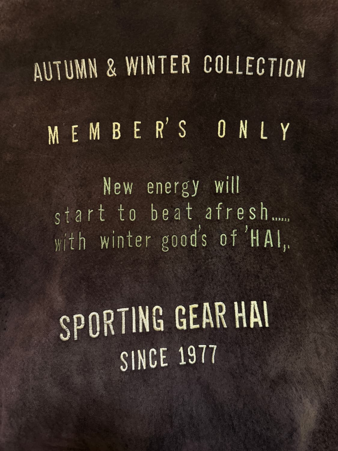 80’s Hai Sporting Gear 돈피 스웨이드 자켓 상품이미지3