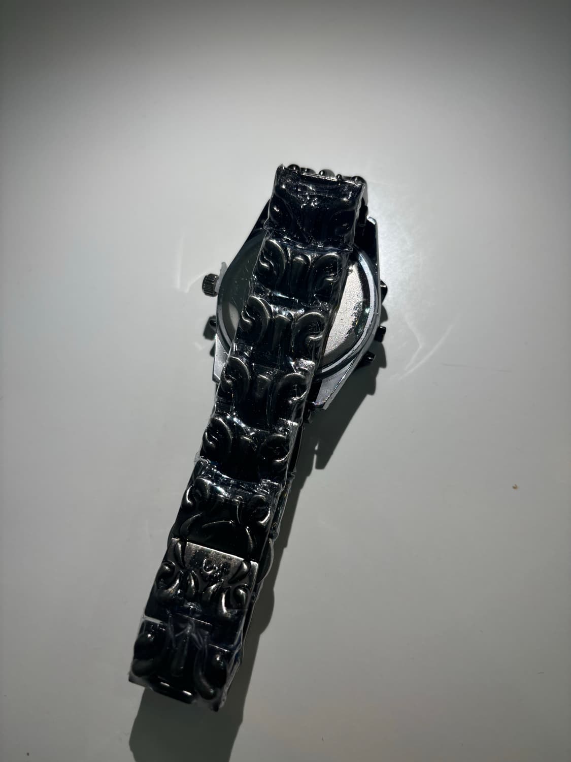 (최저가) 블랙 메탈 아트워크 시계-스트릿 크롬 상품이미지3