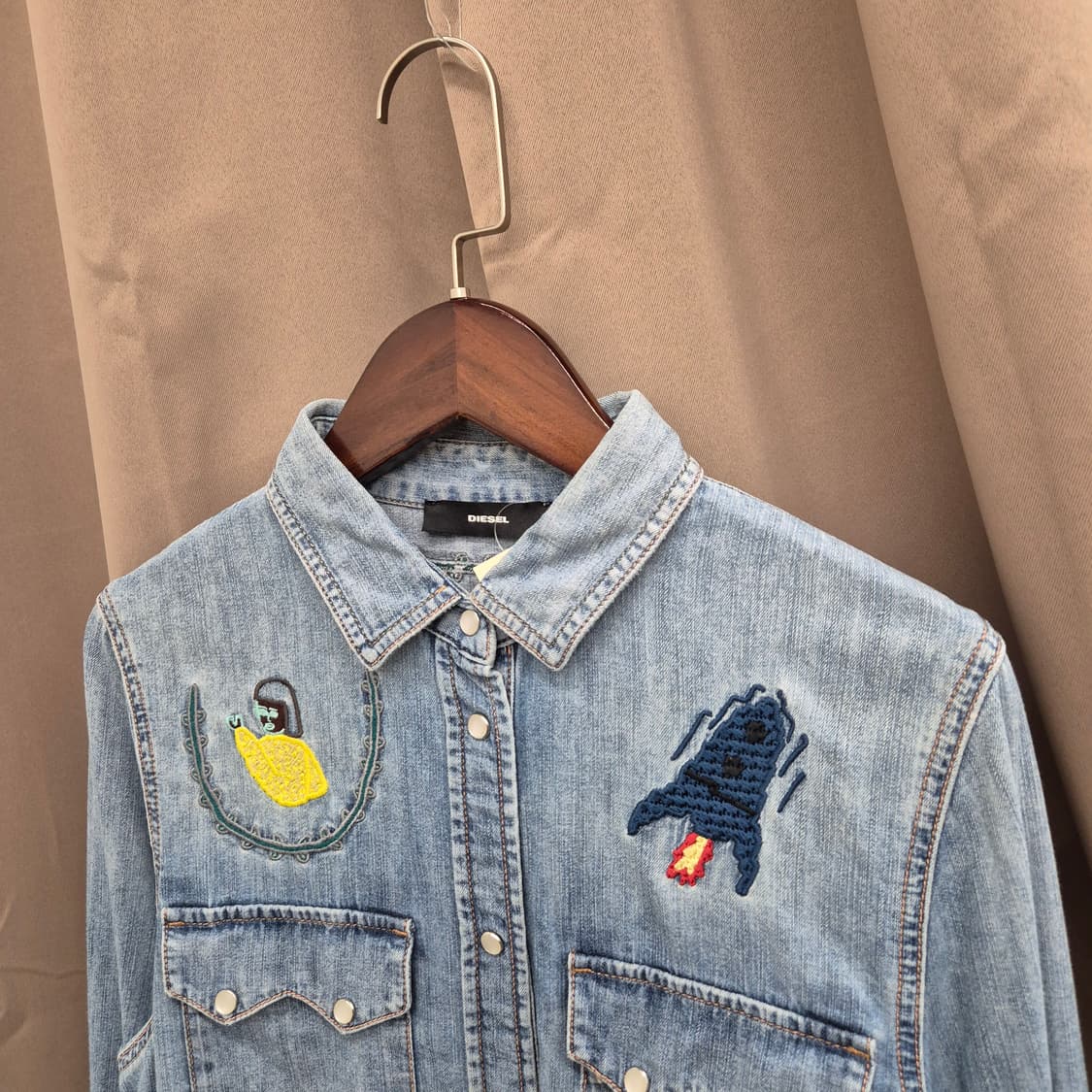 디젤 데님 웨스턴 셔츠 2XS 상품이미지2