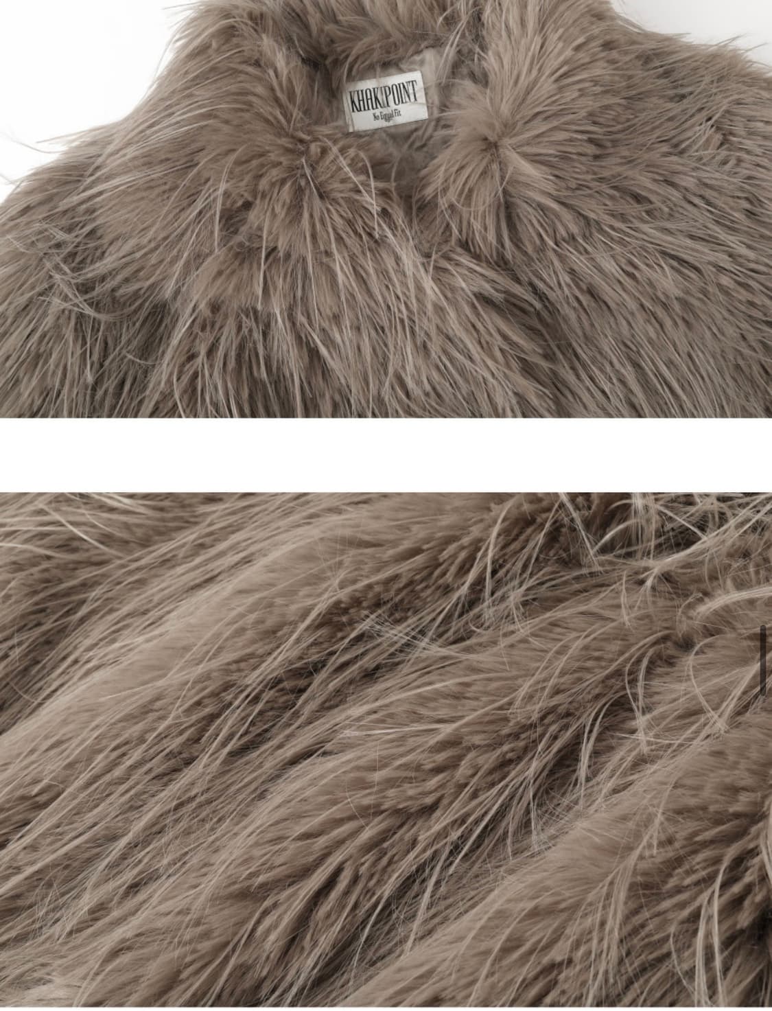 카키포인트 Shaggy Fur Jacket (brown) 상품이미지6
