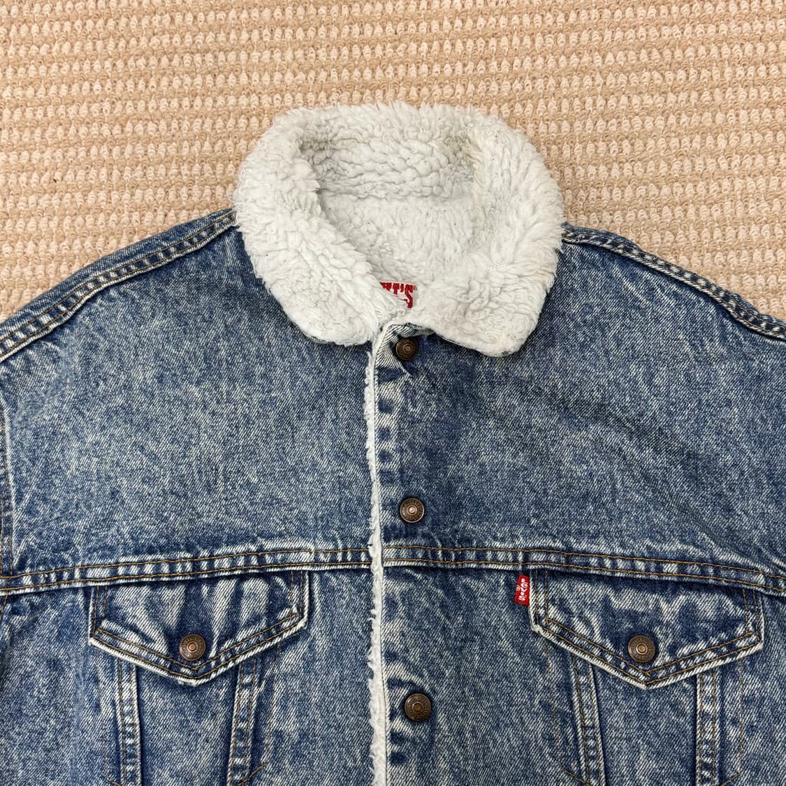 리바이스 워싱 트러커 쉐르파 데님 자켓 80년대 USA 상품이미지2