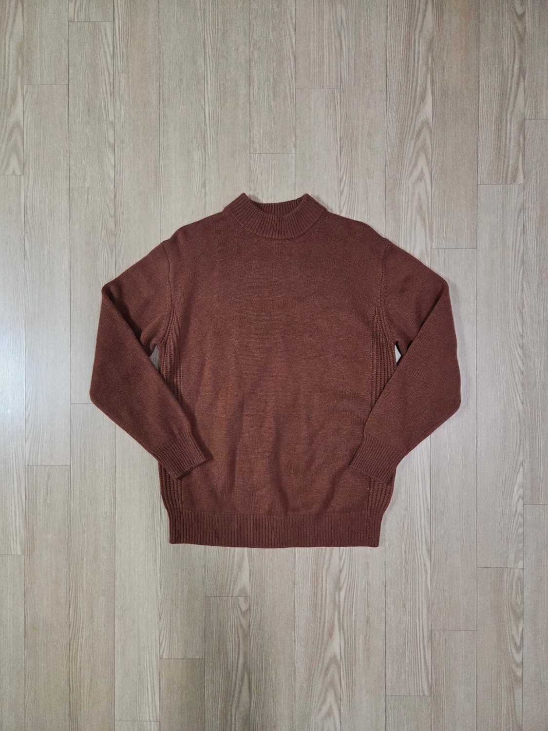 나노 유니버스 브라운 캐시미어 블렌드 모크넥 니트 상품이미지1