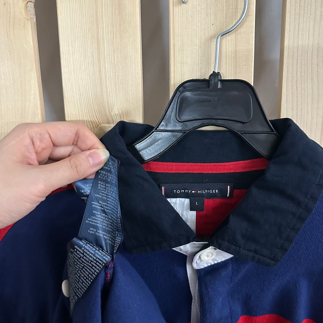 (L) 타미힐피거 스트라이프 럭비티 카라티 상품이미지5