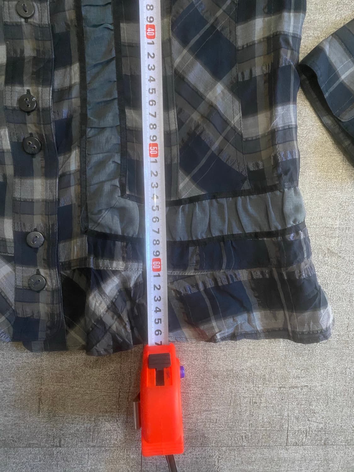 일본빈티지 Cutcetion 하구미모리걸 바선생페어리 체크블라우스자켓 상품이미지3