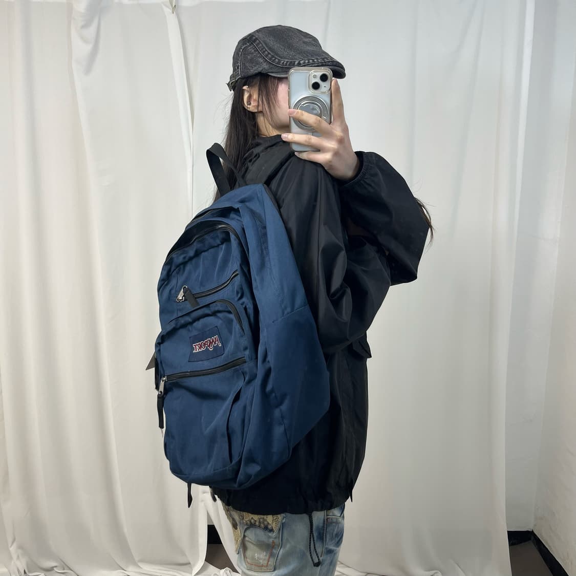 JanSport Navy Backpack 상품이미지2