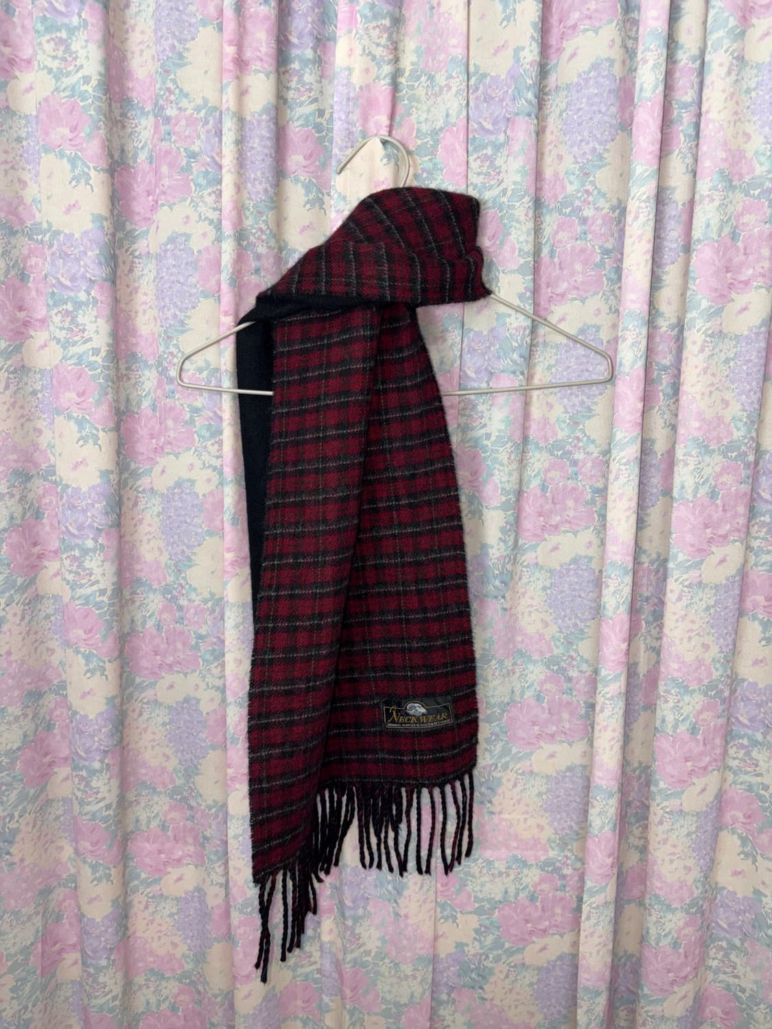 레드 블랙 체크 머플러 상품이미지3