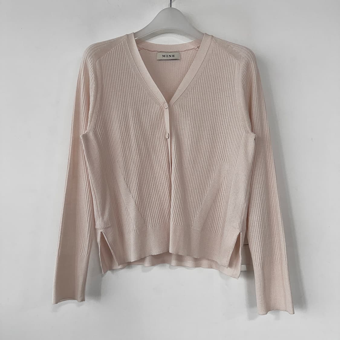 마인 슬릿 리브 니트 가디건 상품이미지1