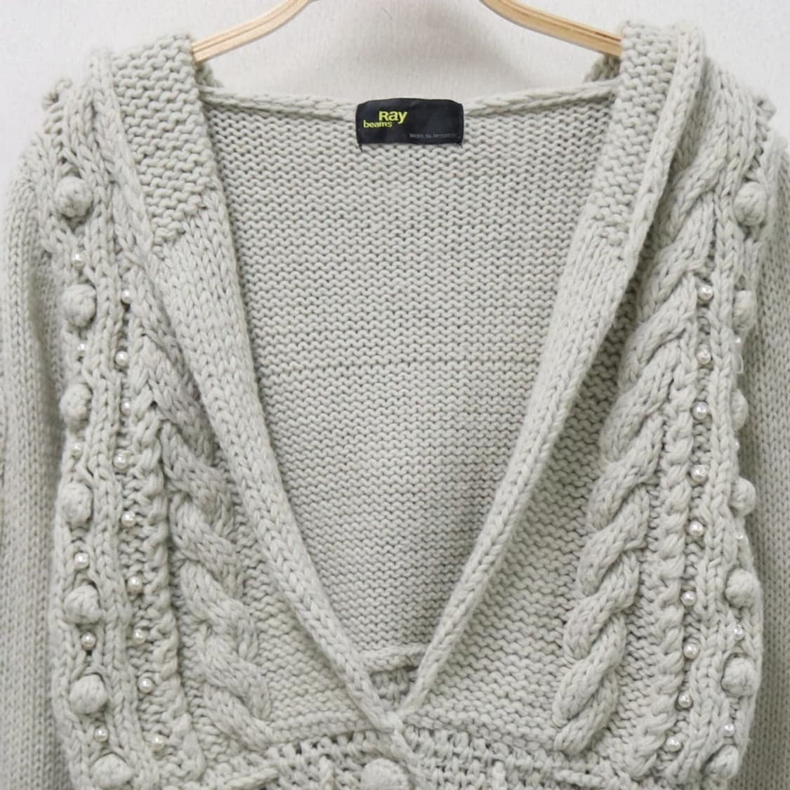 RAY BEAMS 울 니트 후드 가디건 63725 상품이미지3