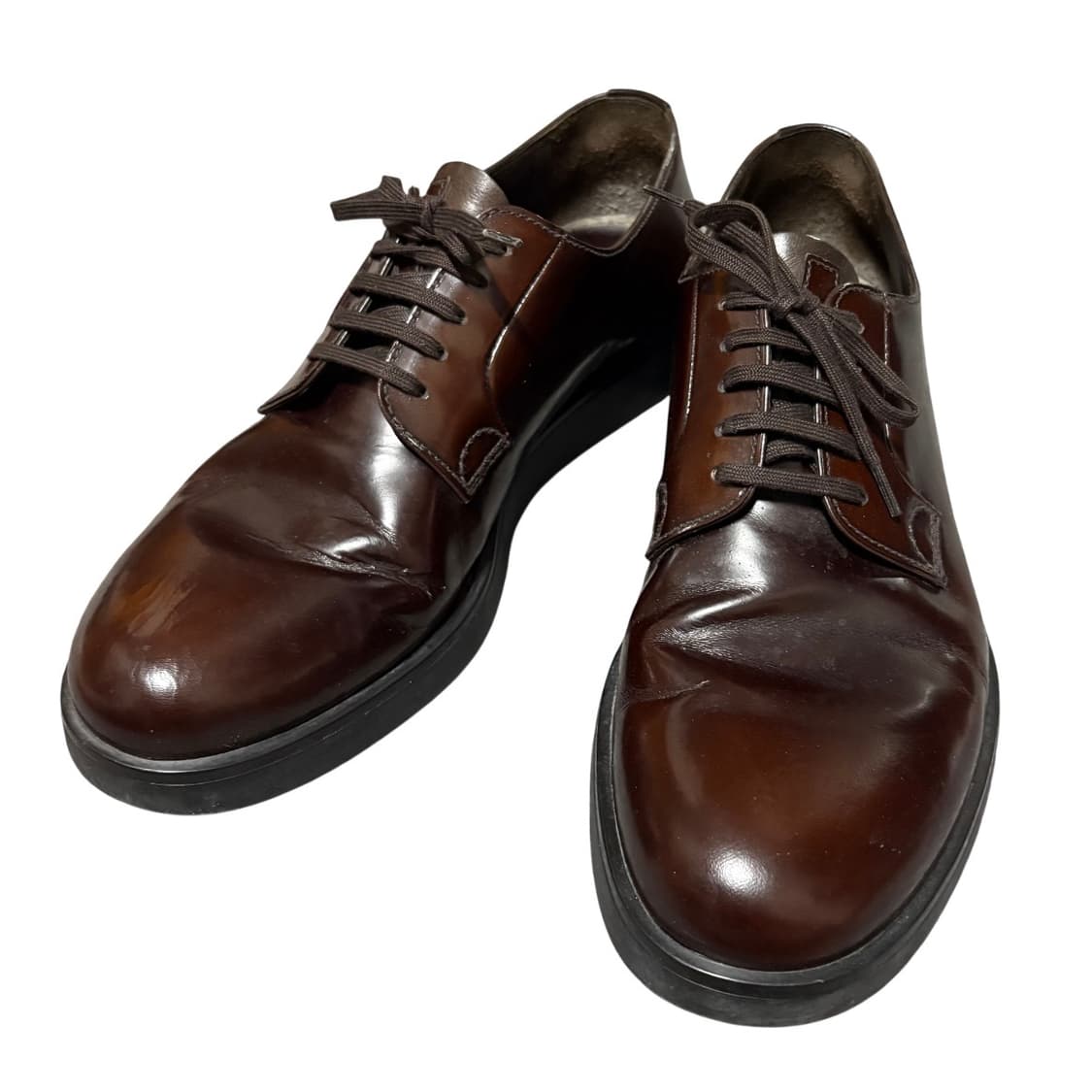 프라다 브라운 더비 슈즈 7.5 265-270 상품이미지1