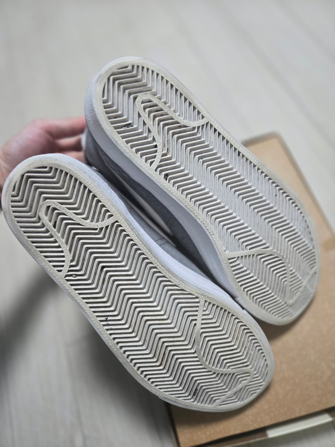 나이키 덩크 하이 스웨이드 그레이 회색 275 상품이미지5