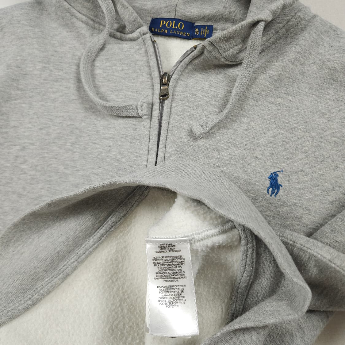 XL(105) 폴로 랄프로렌 기모 후드집업 그레이 상품이미지5