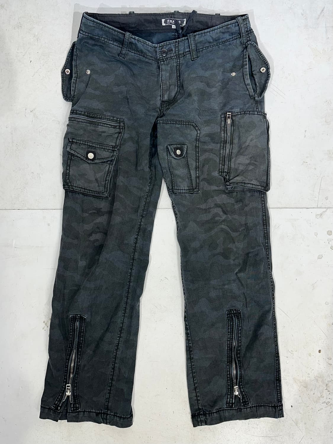 빔즈 카키 포켓 디테일 대대장 카고 팬츠 밀리터리 카모 바지 XL  상품이미지4