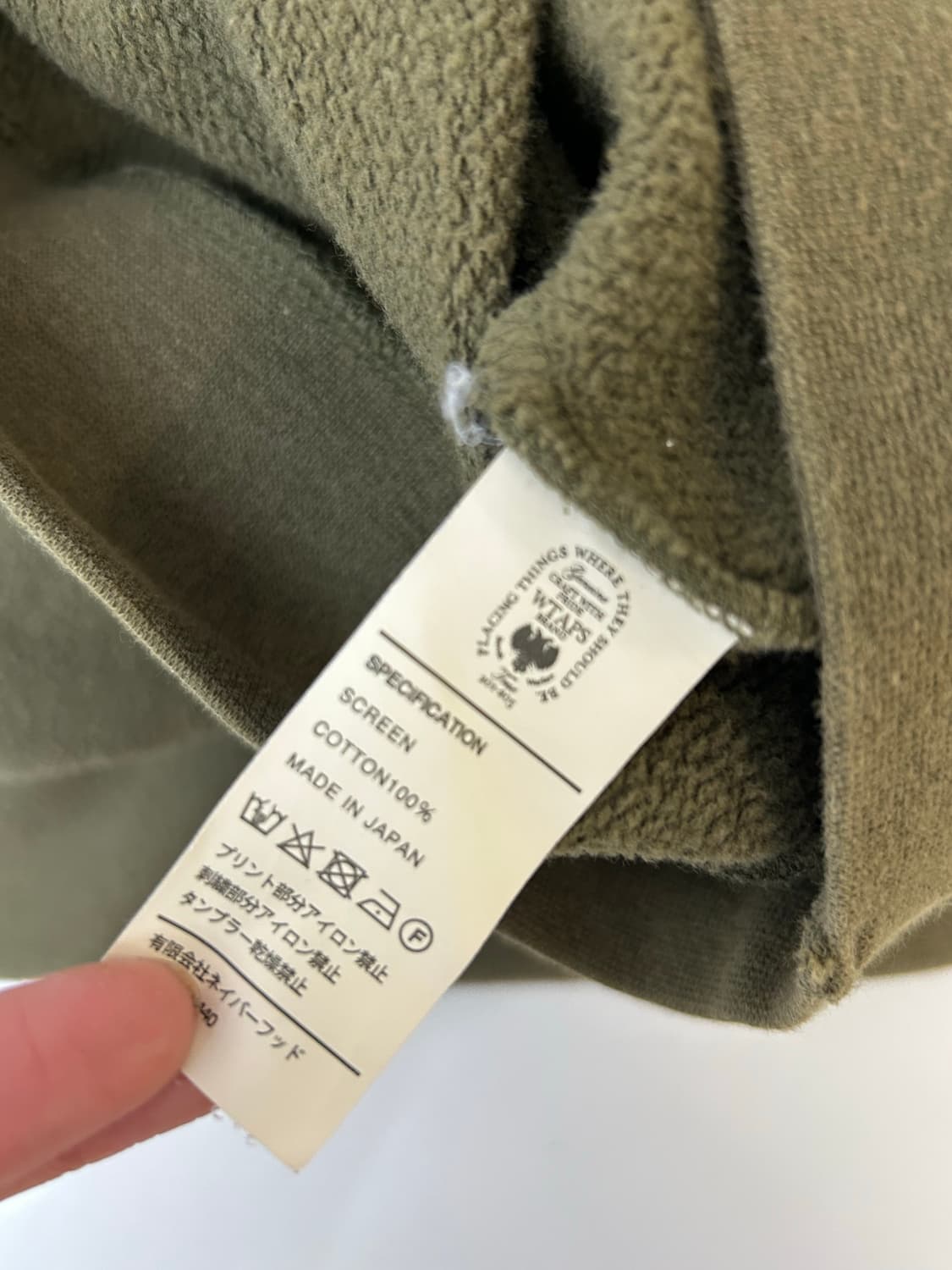 Wtaps 더블 탭스 크루넥 카키 스웻 셔츠  상품이미지9